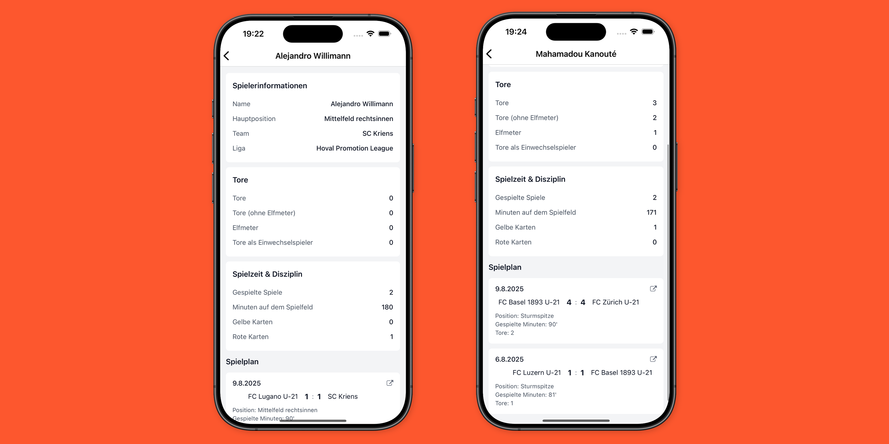 Neues Spielerprofil in Footstats - FootStats Blog Article