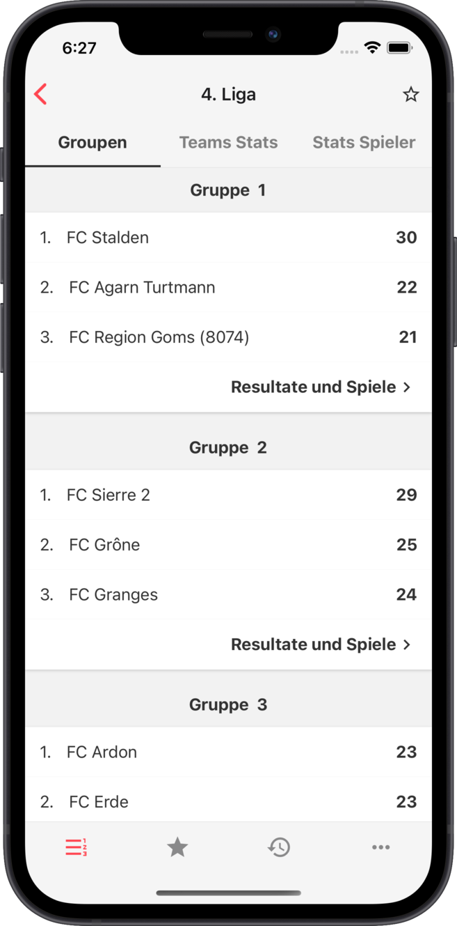 avf - Resultate | Spielplan | Ranglisten