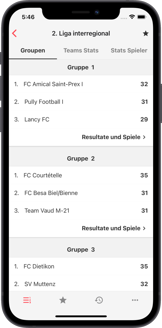 la - Resultate | Spielplan | Ranglisten